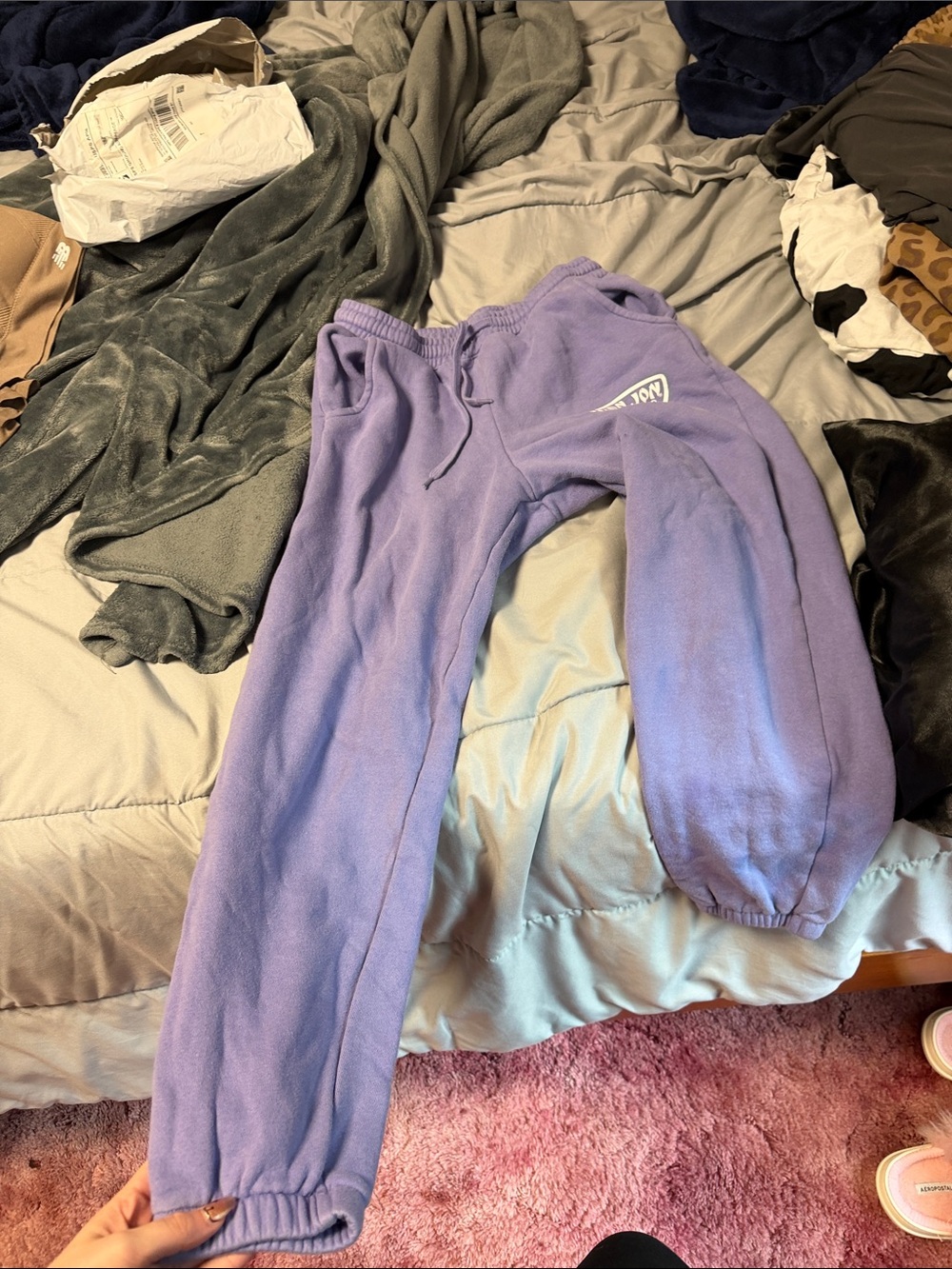 Purple ronjon cuffed sweats